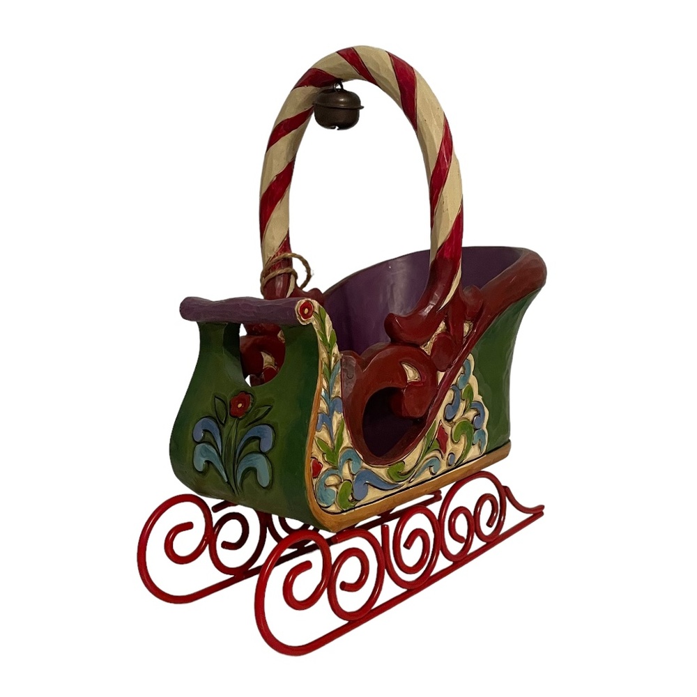 Jim Shore Heartwood Creek Jingle All The Way Christmas Sleigh w/ Ornaments NWT - Picture 3 of 9